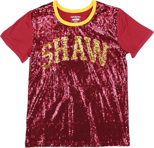 Shaw University Women's Sequin Short Sleeve T-Shirt
