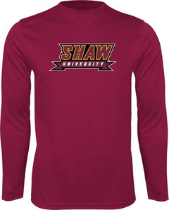 Shaw University Performance Longsleeve Shirt Shaw University Stacked Logo - ONLINE ONLY