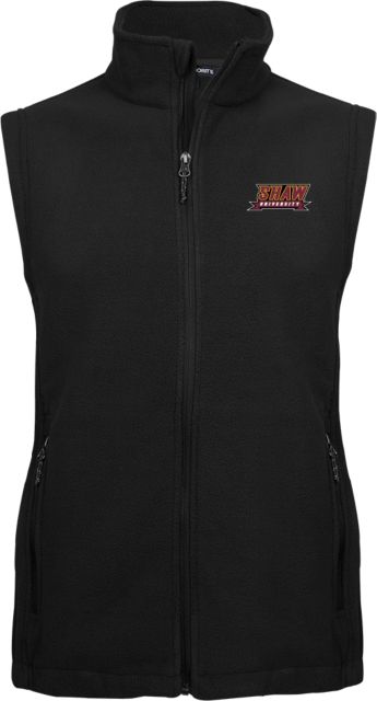 Shaw University Fleece Full Zip Vest Shaw University Stacked Logo - ONLINE ONLY