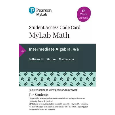 MyLab Math with Pearson eText Access Code for Intermediate Algebra